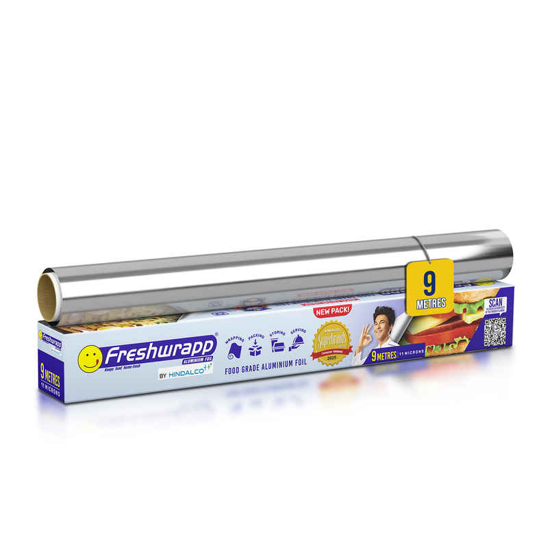 Hindalco Fresh wrapp Aluminium Foil - 9 m Hindalco Fresh wrapp Aluminium Foil - 9 m