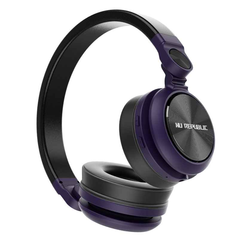 Nu Republic Starboy with 54 Hrs Playtime ENC Bluetooth Headphones - Purple