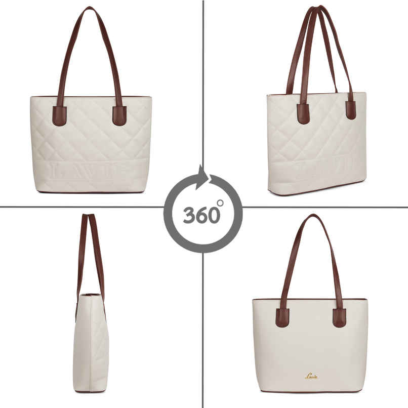 Women's Quilt Jossie Tote Handbag | Off White