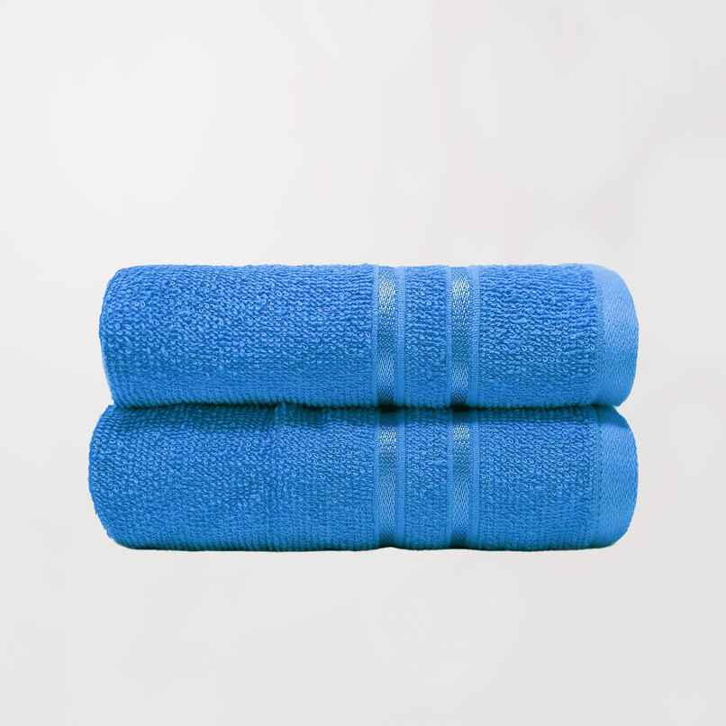 Home Elegance by myTrident Comfort Living Cotton Hand Towel Set | 40cm x 60cm | 400 GSM | Ocean Blue
