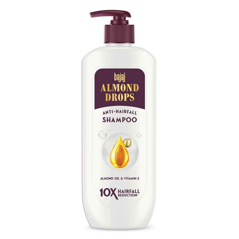 Bajaj Almond Drops Anti Hairfall Shampoo with Almond Oil & Vitamin E for Men and Women