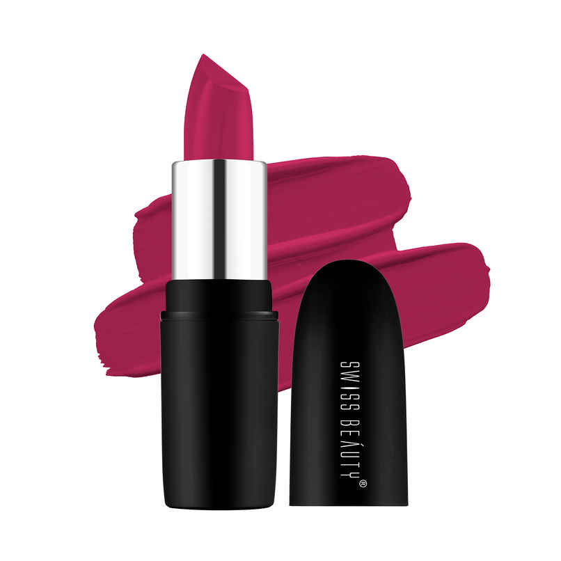 Swiss Beauty Pure Matte Lipstick - 219 Hot Pink Swiss Beauty Pure Matte Lipstick - 219 Hot Pink