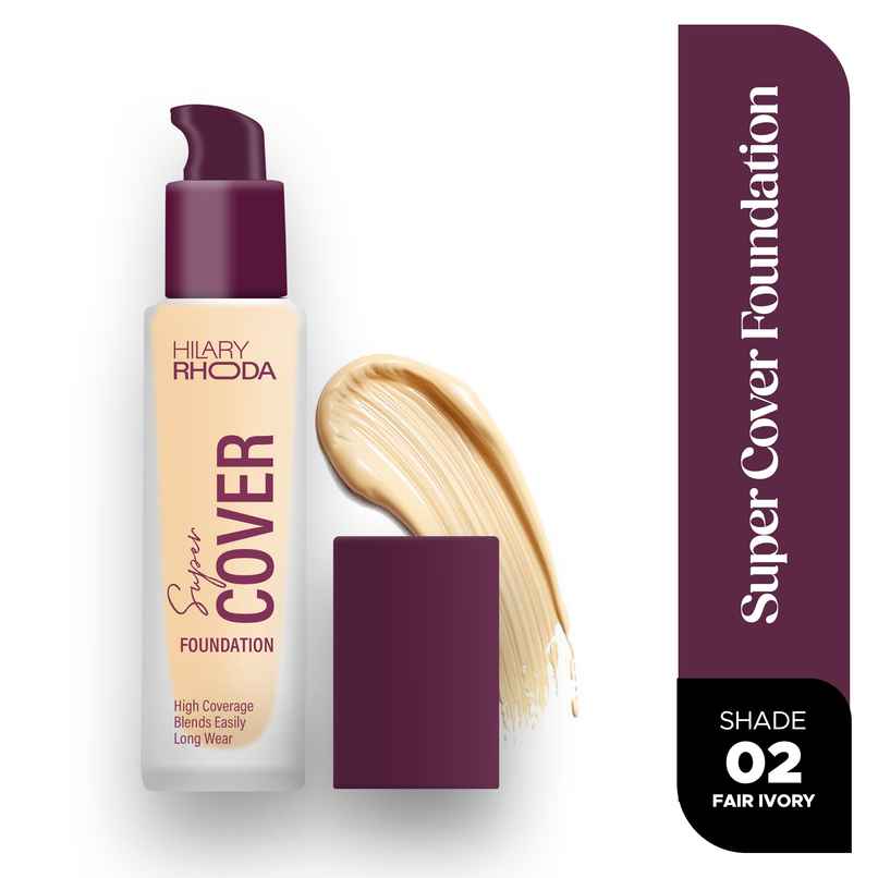 Hilary Rhoda Super Cover Foundation | Waterproof Foundation | Fair Ivory - Shade 02 Hilary Rhoda Super Cover Foundation | Waterproof Foundation | Fair Ivory - Shade 02