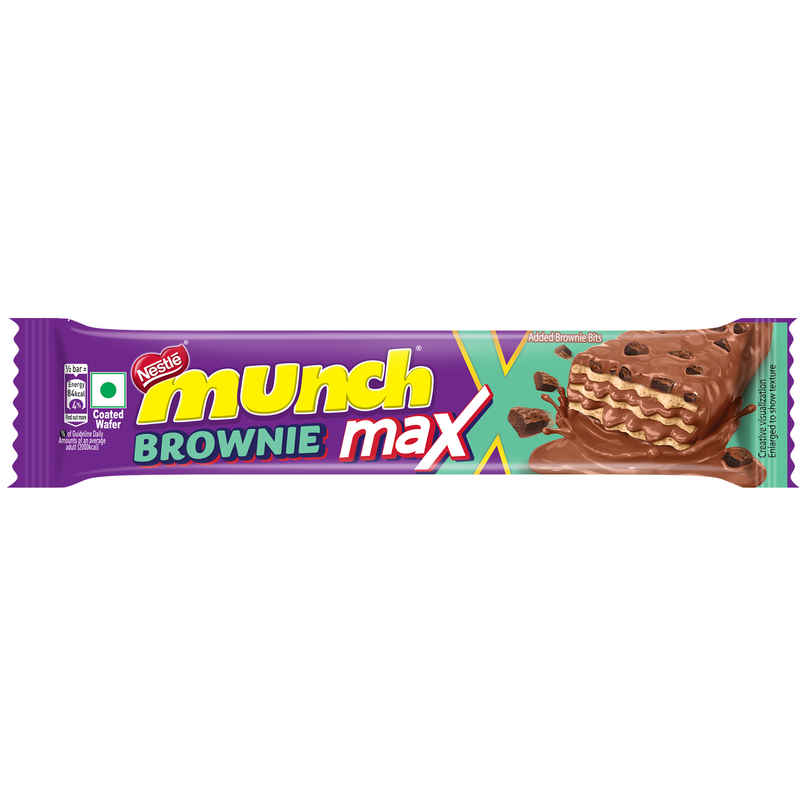 Nestle Munch Max Brownie Crunchy Wafer With Cocoa Brownie Bits Nestle Munch Max Brownie Crunchy Wafer With Cocoa Brownie Bits