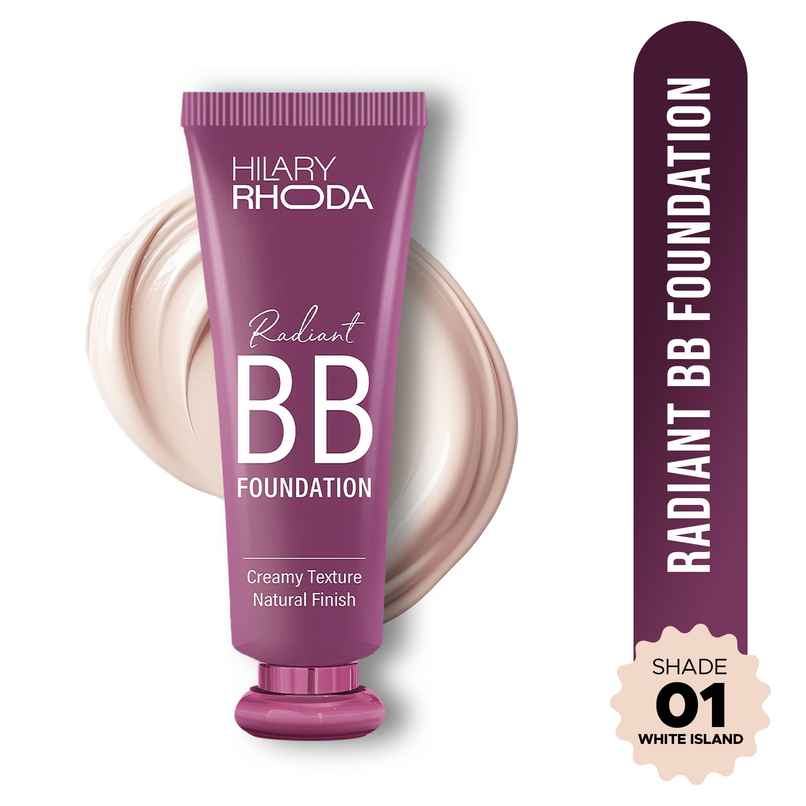 Hilary Rhoda Radiant BB Foundation | Ultra-Creamy & Lightweight Formula | White Island - Shade 01 Hilary Rhoda Radiant BB Foundation | Ultra-Creamy & Lightweight Formula | White Island - Shade 01