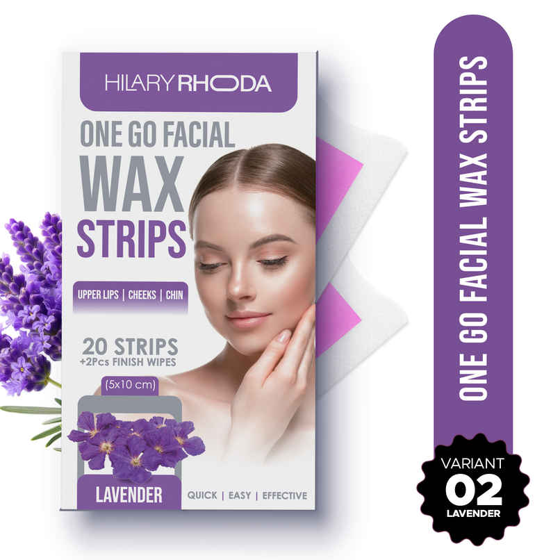 Hilary Rhoda One Go Facial Wax Strips | Ready-To-Use Facial Wax Strips | Lavender - Shade 02 Hilary Rhoda One Go Facial Wax Strips | Ready-To-Use Facial Wax Strips | Lavender - Shade 02