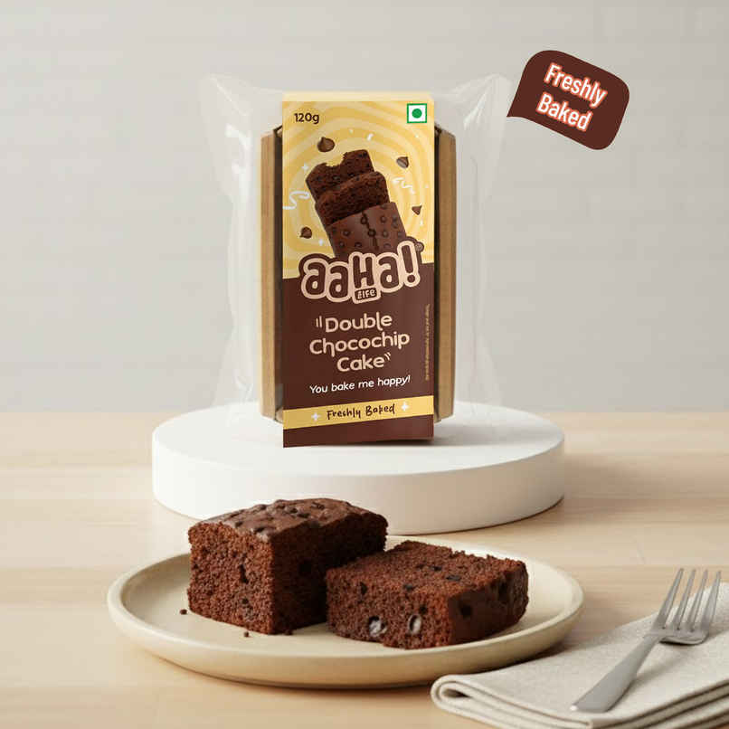 Aaha Life Fresh Double Chocochip Cake | Eggless