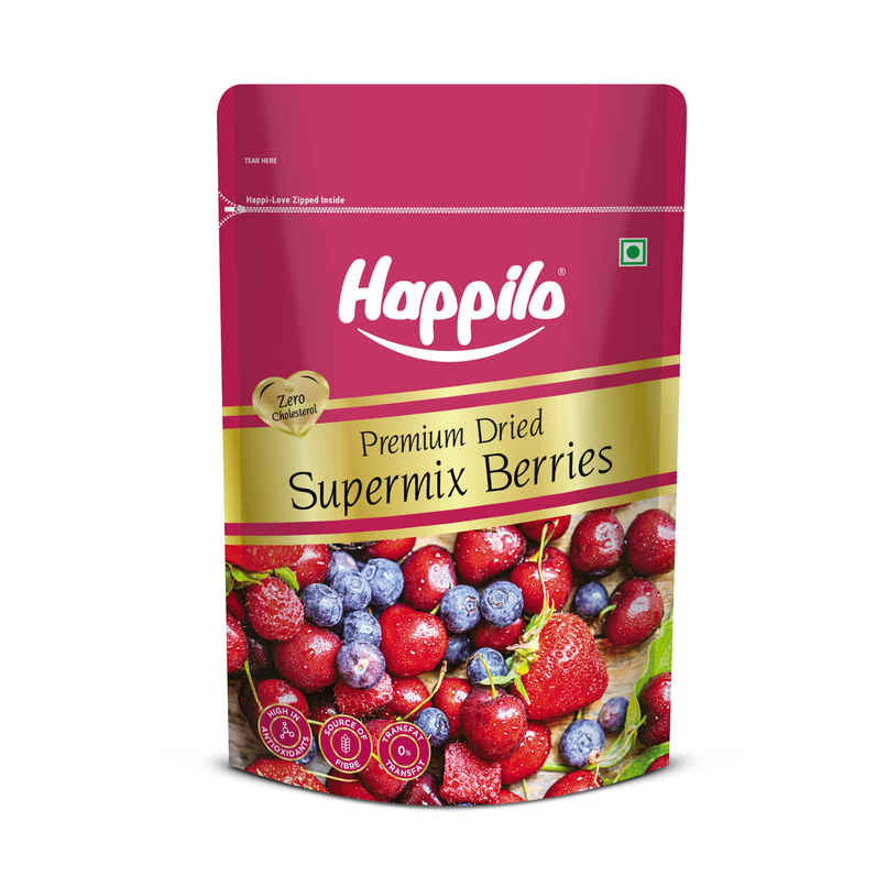 Happilo Dried Supermix Berries|Dried Blueberries |Dried Cherry|Dried Strawberries|Dried Raisins Happilo Dried Supermix Berries|Dried Blueberries |Dried Cherry|Dried Strawberries|Dried Raisins