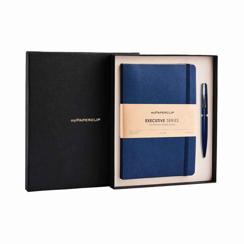myPAPERCLIP Notebook And Pen Executive Combo Set | Blue