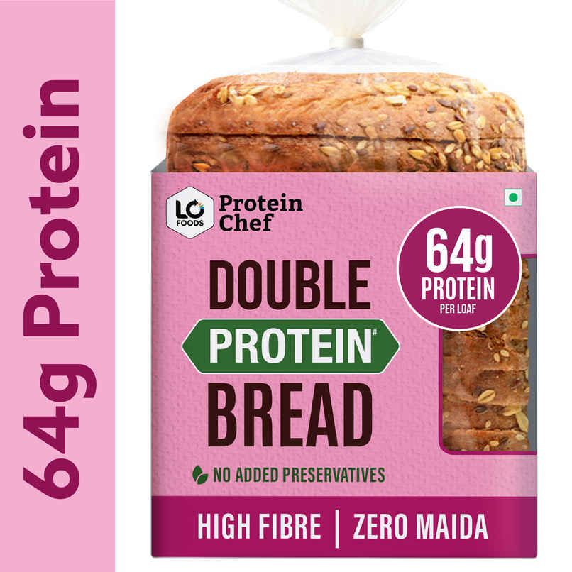 Protein Chef Double Protein Bread (No Maida, Multigrain Brown Bread) - Made with MP Sharbati Wheat
