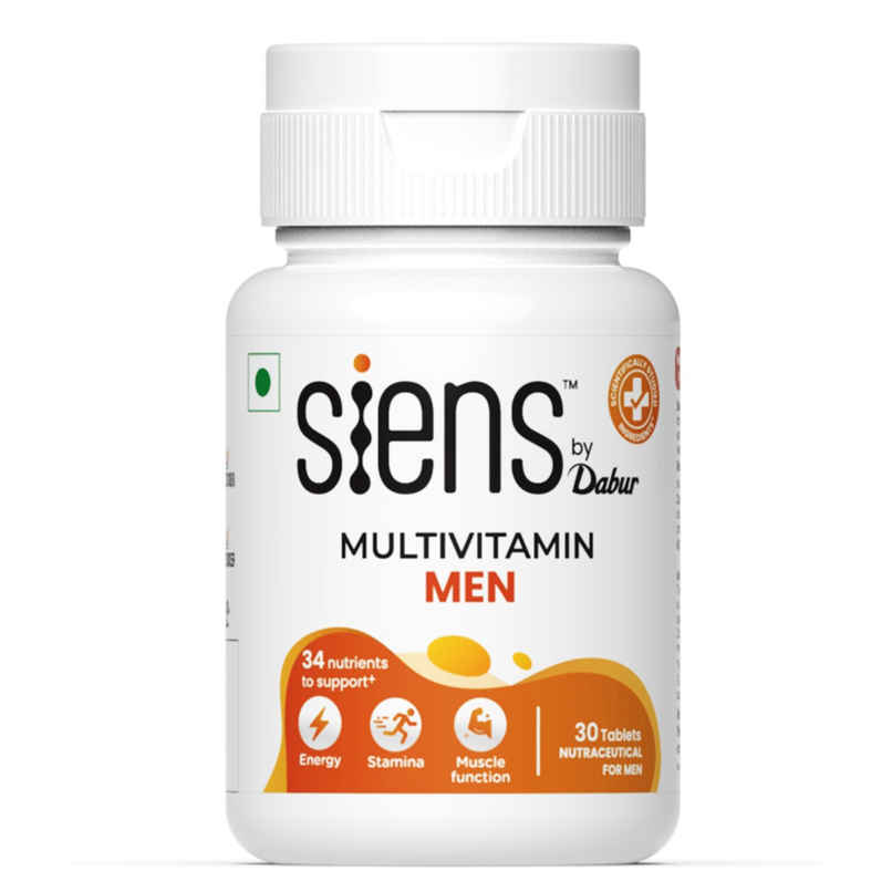 Siens By Dabur Multivitamin For Men, 34 Nutrients To Support Overall Health 30 Tablets