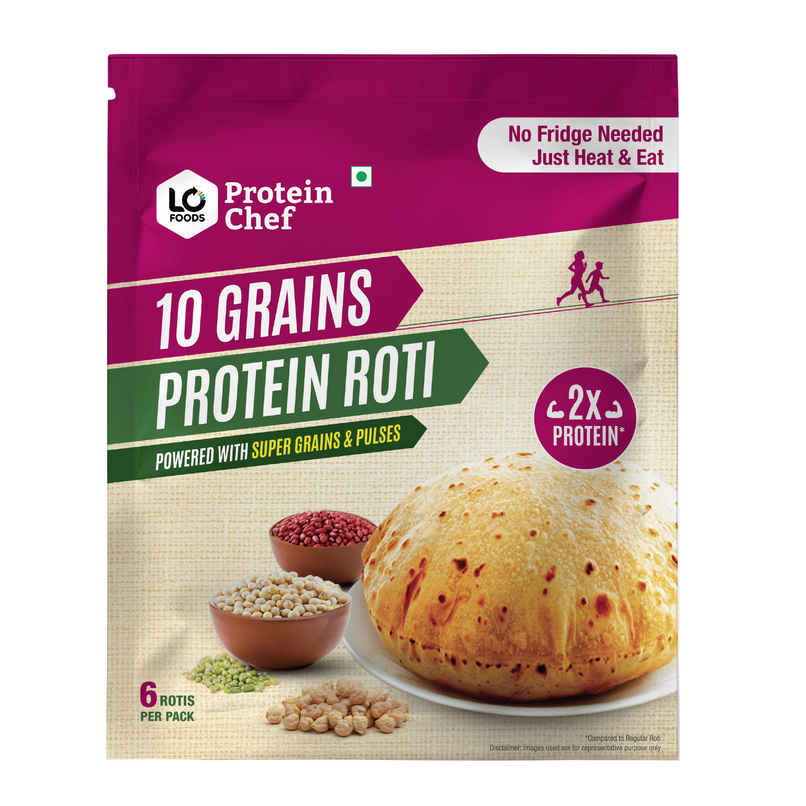 Protein Chef 10 Grains Protein Roti | Non Frozen Fresh Whole Wheat | Ready to Cook Chapati Protein Chef 10 Grains Protein Roti | Non Frozen Fresh Whole Wheat | Ready to Cook Chapati