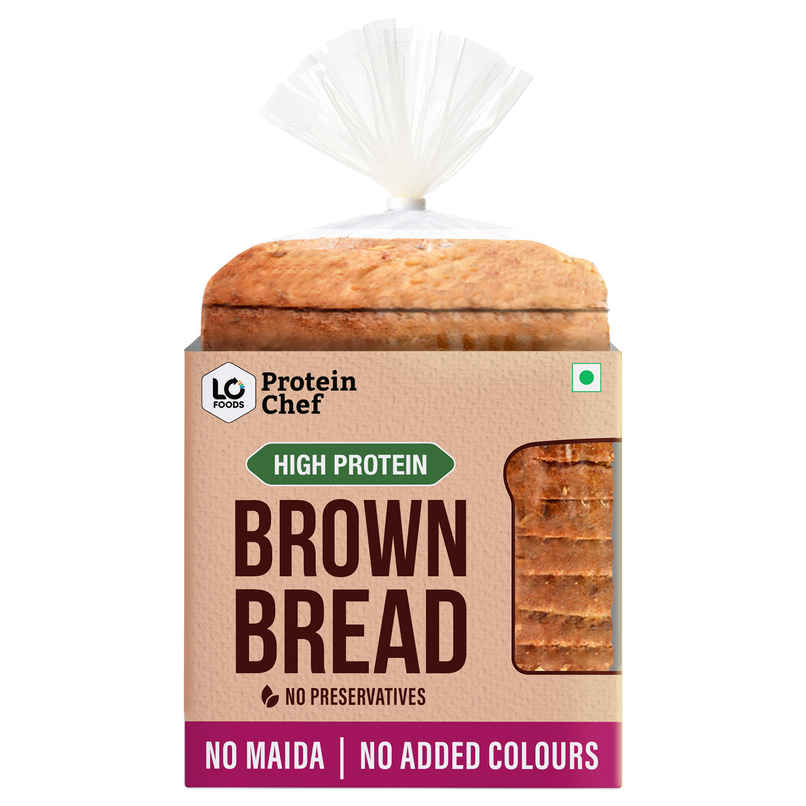 Protein Chef High Protein Brown Bread (Zero Maida Wheat / No Color / Atta Bread)