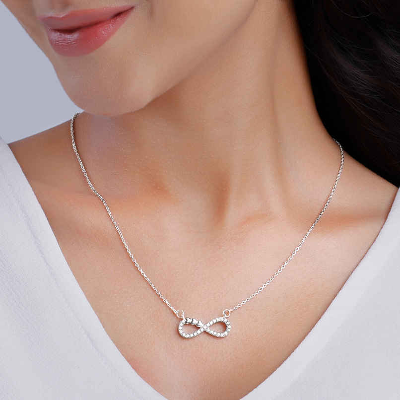 Giva Silver Infinity Heart Necklace Giva Silver Infinity Heart Necklace