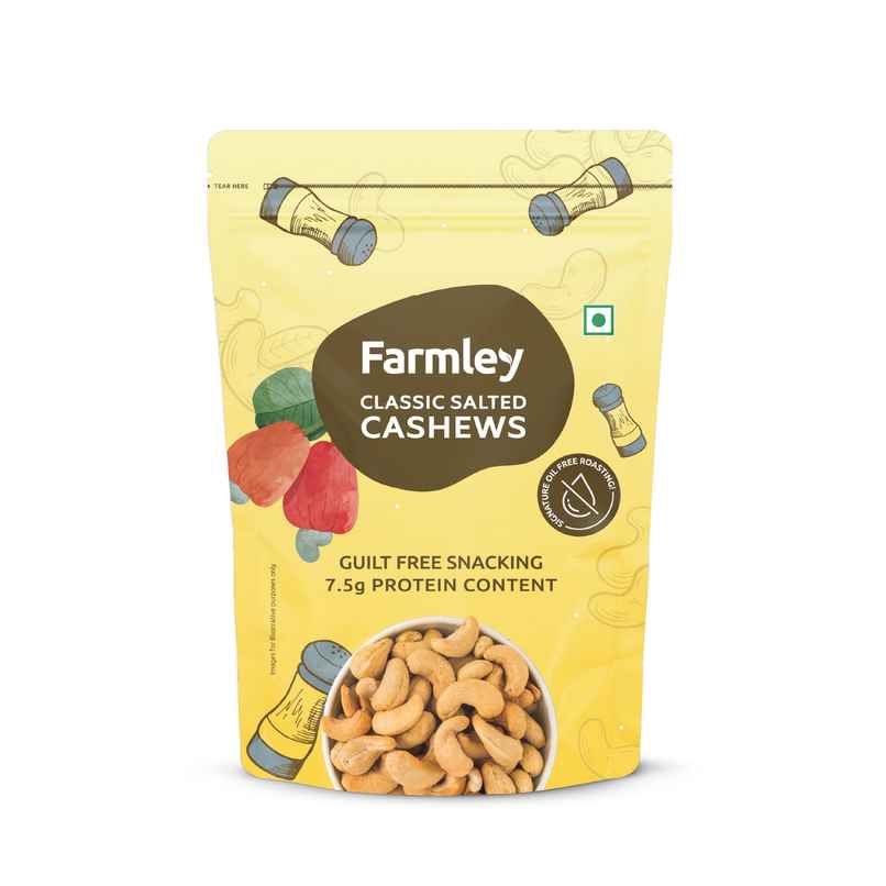 Farmley Classic Salted & Roasted Cashews | Kaju Farmley Classic Salted & Roasted Cashews | Kaju