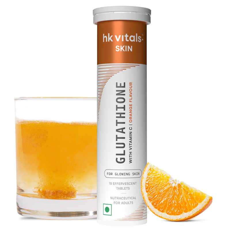hk vitals Glutathione (Orange, 15 Effervescent Tablets)