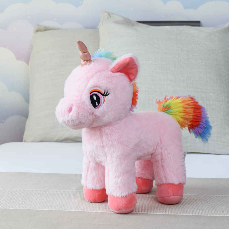 Mirada 32 cm Standing Unicorn With Glitter Horn - Pink Mirada 32 cm Standing Unicorn With Glitter Horn - Pink
