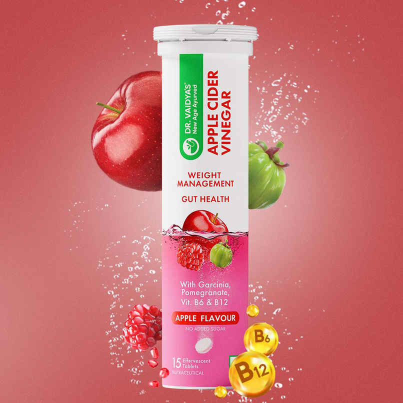 Dr. Vaidya's Apple Cider Vinegar Effervescent (Fizz) Tablets with Vitamin B6 & B12 | Weight Loss Dr. Vaidya's Apple Cider Vinegar Effervescent (Fizz) Tablets with Vitamin B6 & B12 | Weight Loss