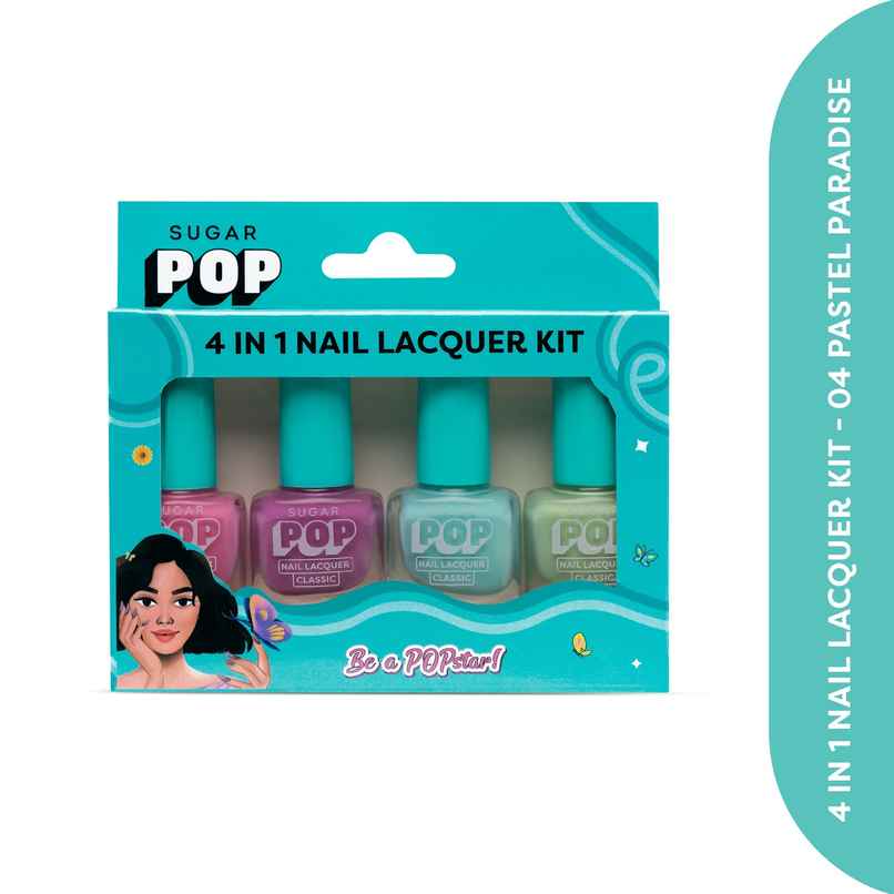 SUGAR POP 4 in 1 Nail Lacquer Kit- 04 Pastel Paradise