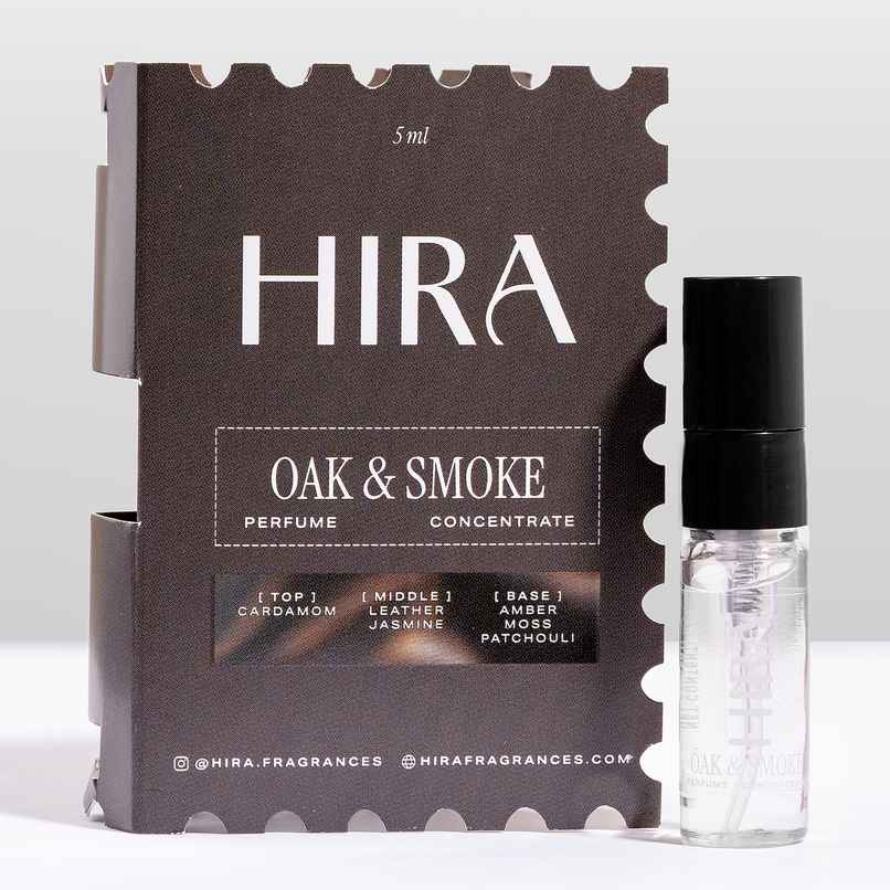 Hira Oak & Smoke Eau De Perfume Mini for Men with Leather & Cardamom Notes