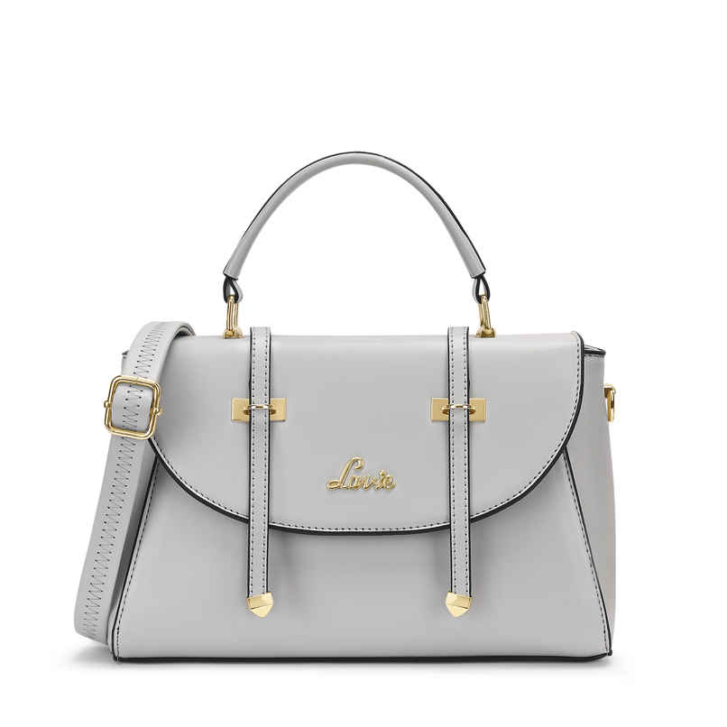 Lavie Women's Beech Flap Satchel Handbag | Ladies Purse | Shoulder Bag | Large | Light Grey