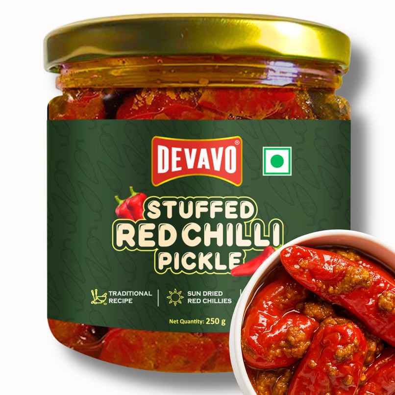 Devavo Stuffed Red Chilli Pickle
