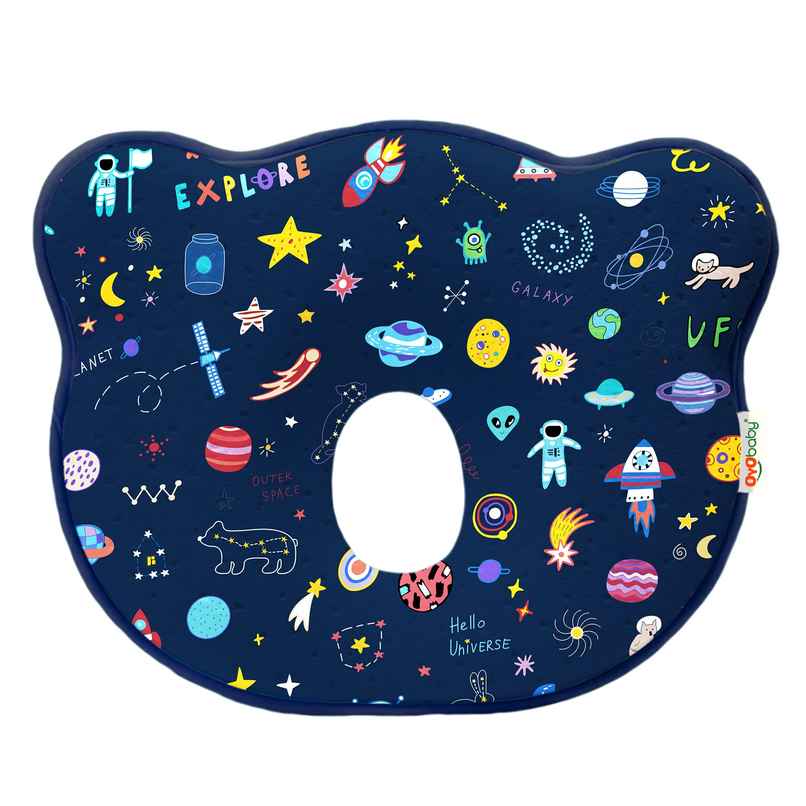 Oyo Baby Memory Foam Baby Head Shaping Pillow, Sky Print - Assorted