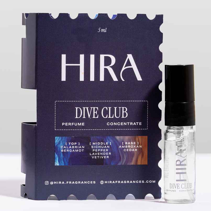 Hira Dive Club Eau De Perfume - Mini | For Man | Woody, Musky & Spicy Notes