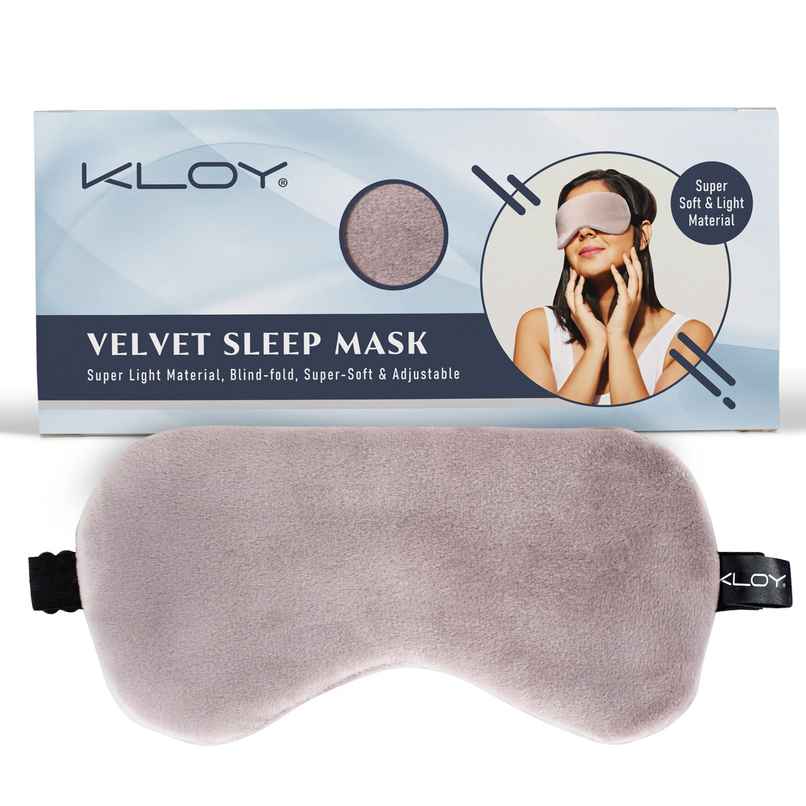 KLOY Velvet Sleep Mask - Grey KLOY Velvet Sleep Mask - Grey