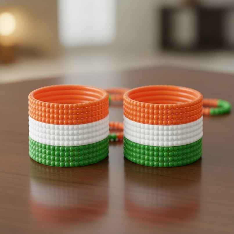 Tricolor Bangles Set | Pack of 2 | Special You Tricolor Bangles Set | Pack of 2 | Special You