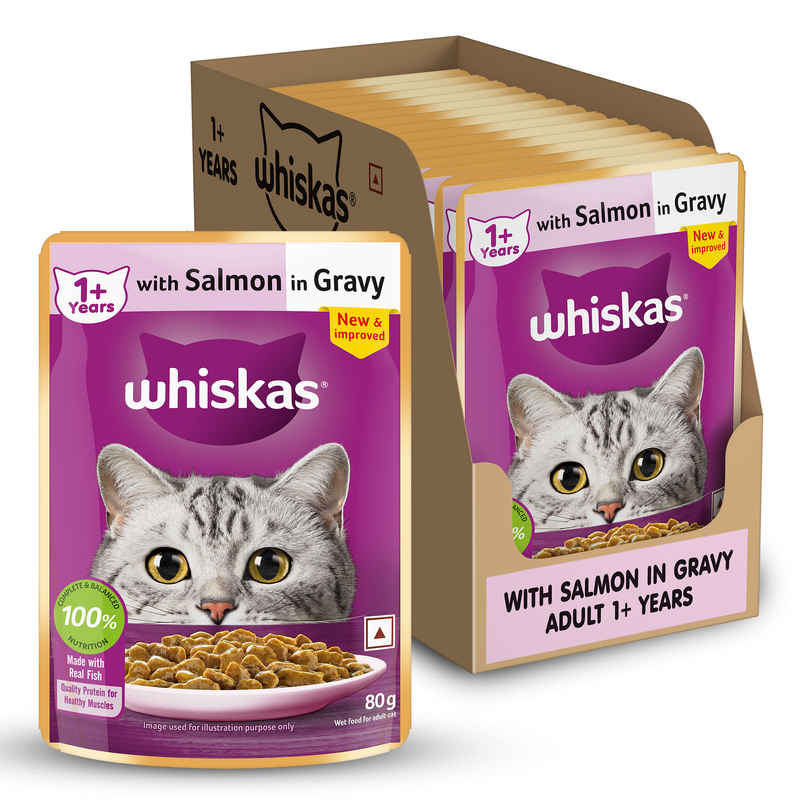 Whiskas Adult Salmon in Gravy Wet Cat Food
