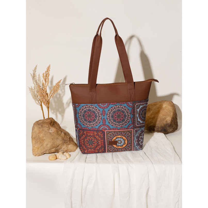 Zouk Multicolour Mandala Print Everyday Tote Bag - Multicolour Zouk Multicolour Mandala Print Everyday Tote Bag - Multicolour