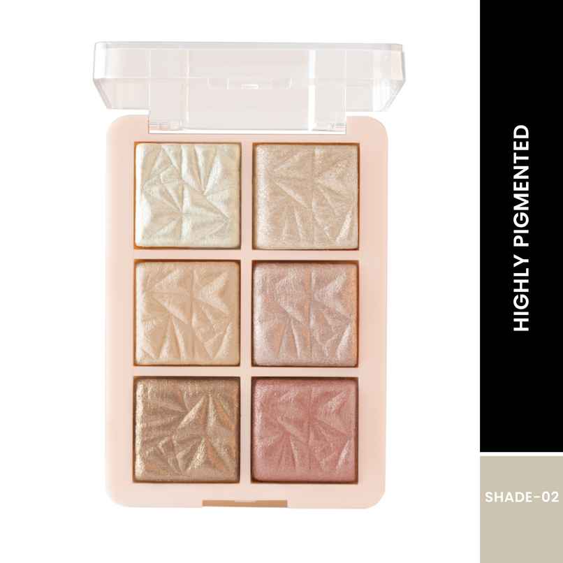 MARS Cosmetics Glowzilla 6 Colour Highlighter Palette (Shade-02)