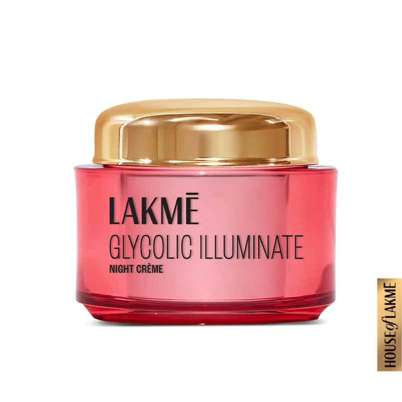 Lakme Glycolic Illuminate Night Cream / Glycolic Acid & 1% Niacinamide For Skin Cell Regeneration Lakme Glycolic Illuminate Night Cream / Glycolic Acid & 1% Niacinamide For Skin Cell Regeneration