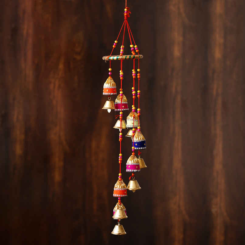 eCraftIndia Handcrafted Decorative Colorful Spiral Wall/Door/Window Hanging Bells eCraftIndia Handcrafted Decorative Colorful Spiral Wall/Door/Window Hanging Bells