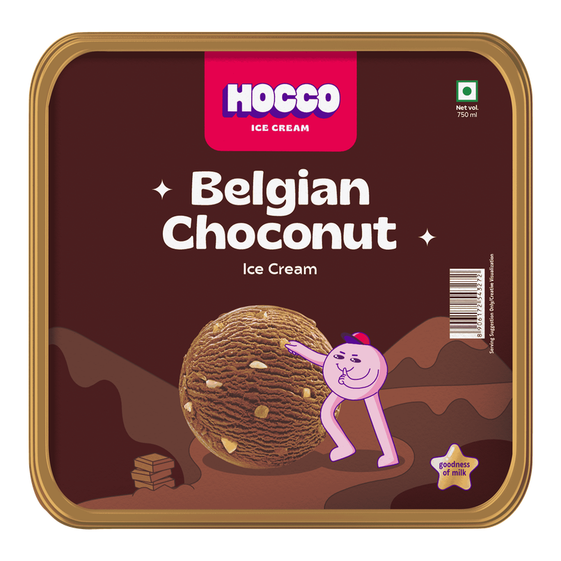 Hocco Belgian Choconut Ice Cream Tub