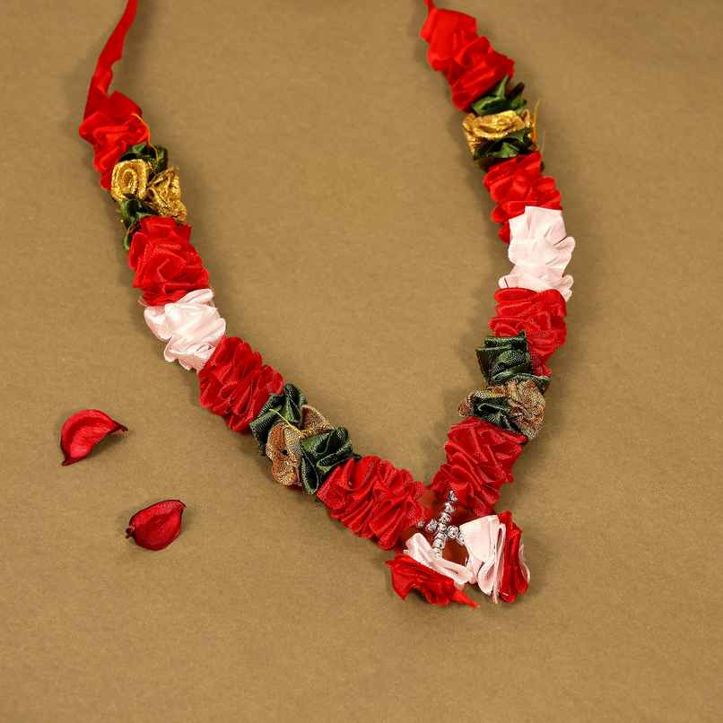 Pooja Mala - Red | 18 inch | Mayyur
