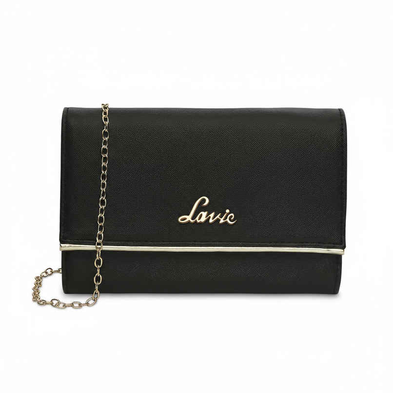 Lavie Women's Ava Foldover Clutch | Ladies Purse | Black