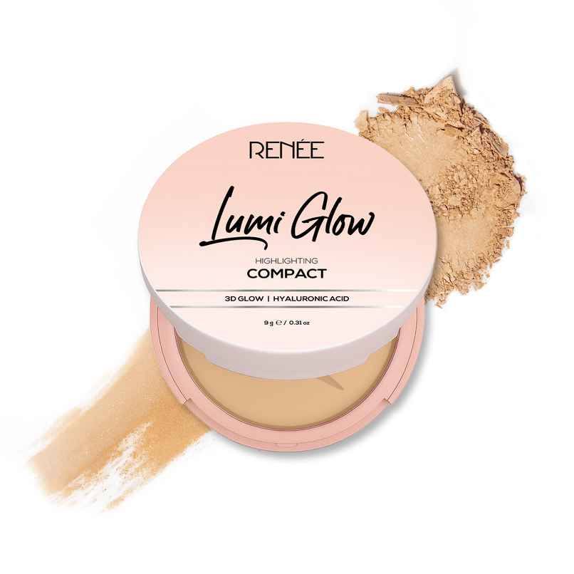 RENEE Lumi Glow Highlighting Compact | Medium Coverage, Dewy Finish, 3D Glow | 03 Silk Tan RENEE Lumi Glow Highlighting Compact | Medium Coverage, Dewy Finish, 3D Glow | 03 Silk Tan