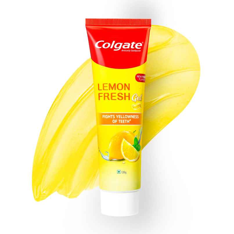 Colgate Lemon Fresh Gel Toothpaste | Fights Yellowness of Teeth | Freshens Breath Colgate Lemon Fresh Gel Toothpaste | Fights Yellowness of Teeth | Freshens Breath