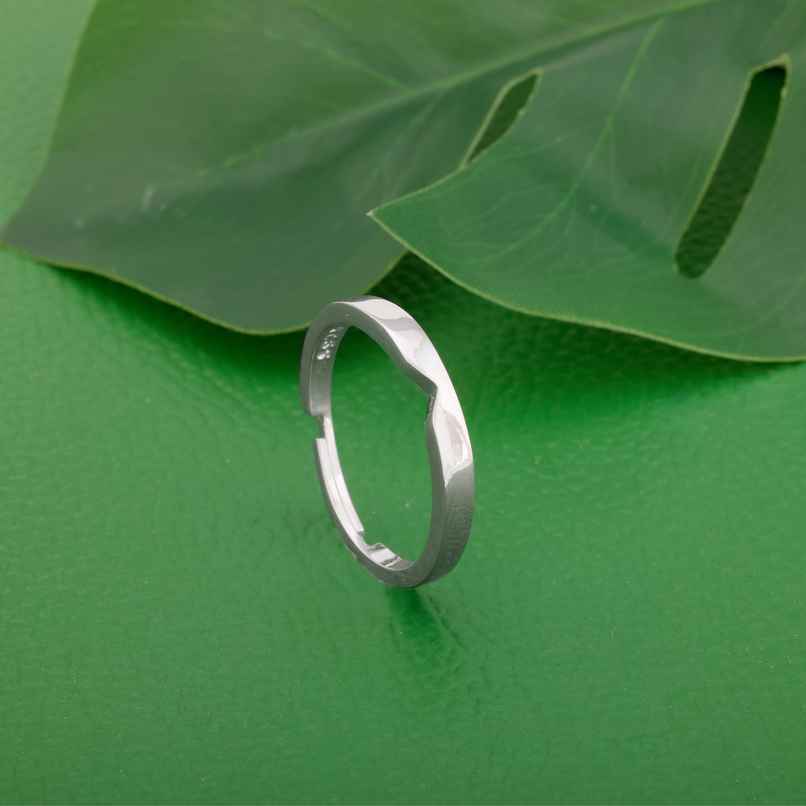 Giva Silver Classic Ring Band For Him