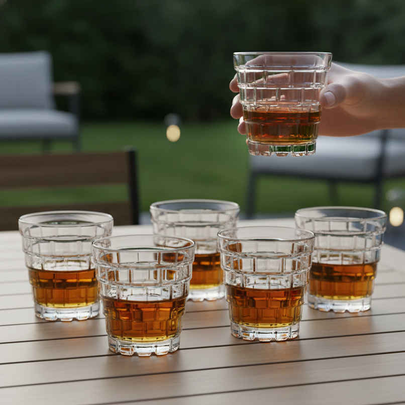 Trix Whisky Glass | Set of 6 Piece | 330 ml | Sanjeev Kapoor