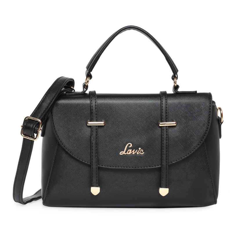 Lavie Women's Beech Flap Satchel Handbag | Ladies purse | Shoulder Bag | Black