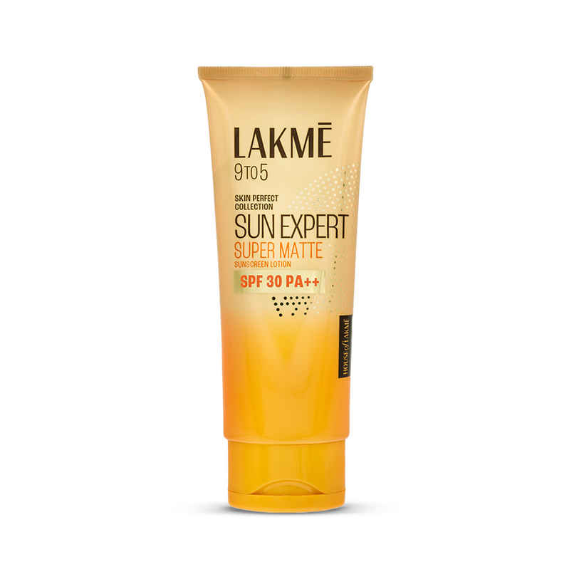 Lakme Sun Expert SPF 30 PA++ Super Matte Lotion Sunscreen, Lightweight, Non Sticky Lakme Sun Expert SPF 30 PA++ Super Matte Lotion Sunscreen, Lightweight, Non Sticky