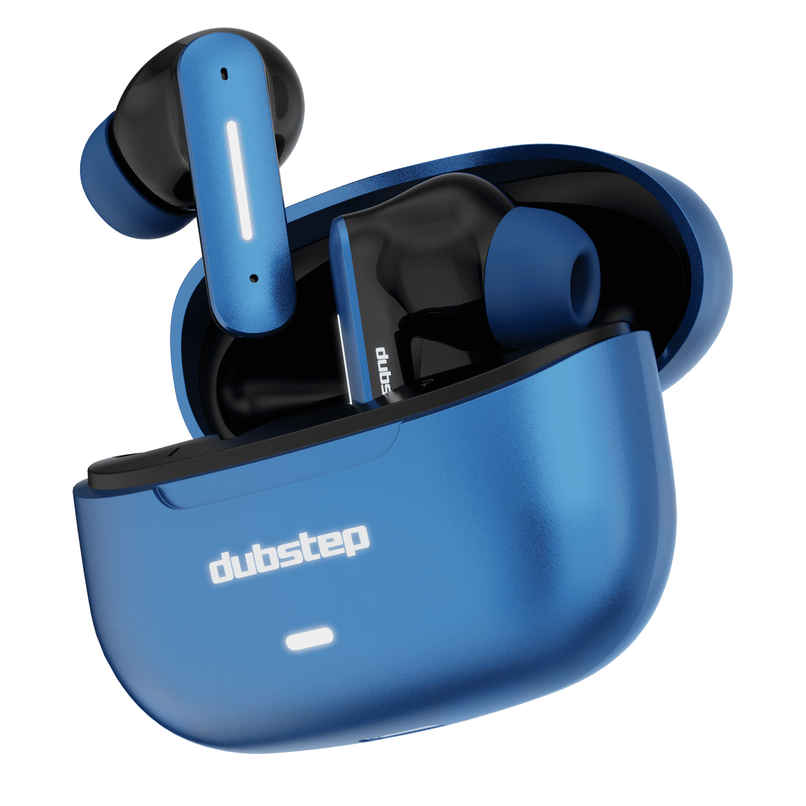 Dubstep Buzz X6 TWS Earbuds Upto 54hrs Playtime|13mm Neodymium Driver| XBass Technology|TWS Ear Buds Wireless Earphones with mic - Blue