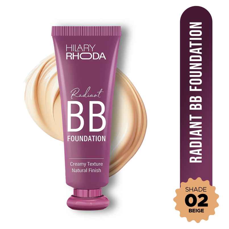 Hilary Rhoda Radiant BB Foundation | Ultra-Creamy & Lightweight Formula | Beige - Shade 02 Hilary Rhoda Radiant BB Foundation | Ultra-Creamy & Lightweight Formula | Beige - Shade 02