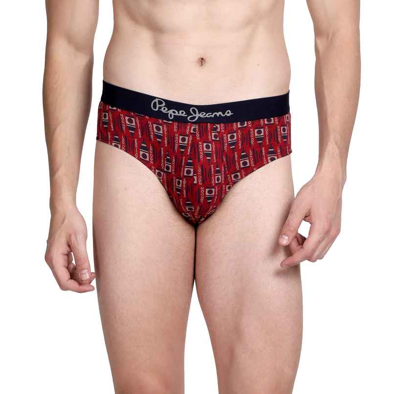 Pepe Jeans Men's Premium Cotton Brief | Red | M