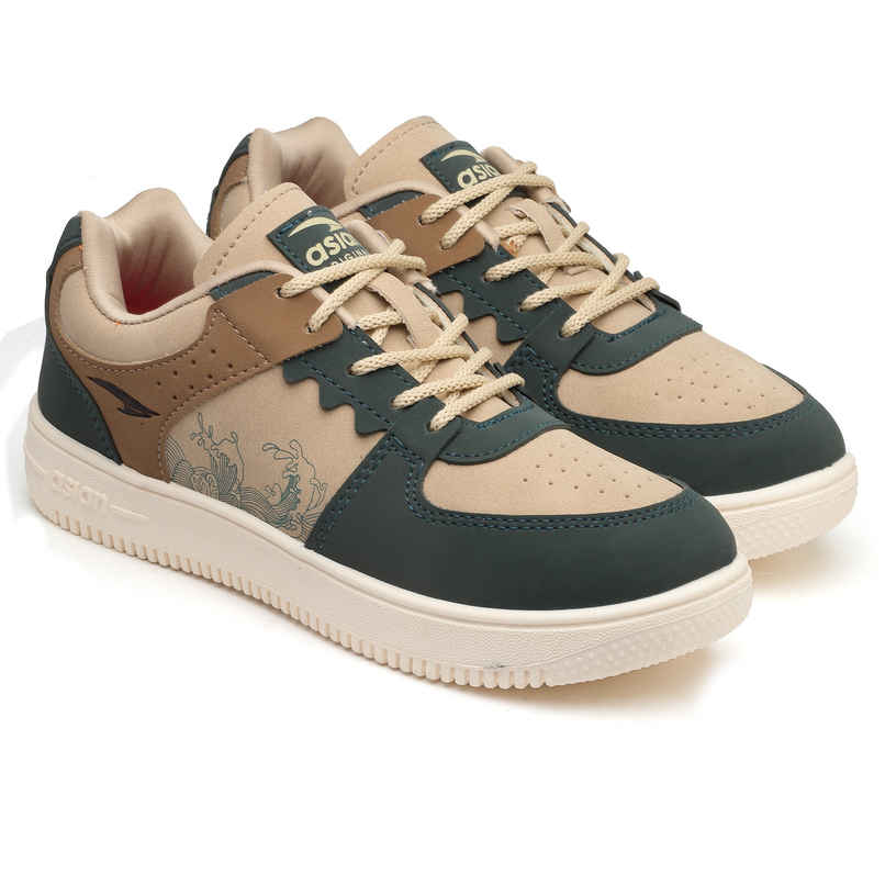 Asian Men's Thunder-07 Beige Sneakers | UK - 7