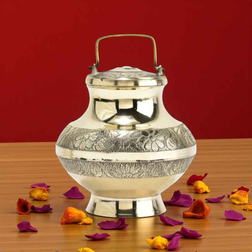 Gangajal Lota | Traditional Handcrafted Design | Brass | 300 ml | Pujashree