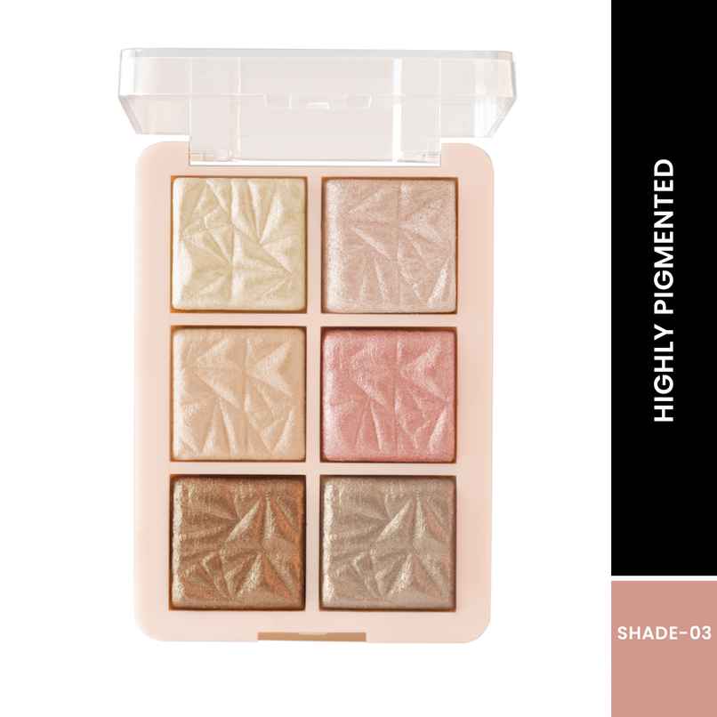 MARS Cosmetics Glowzilla 6 Colour Highlighter Palette (Shade-03)